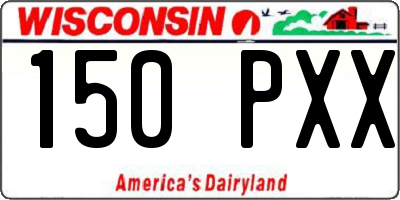 WI license plate 150PXX