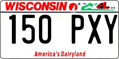 WI license plate 150PXY