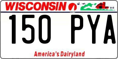 WI license plate 150PYA