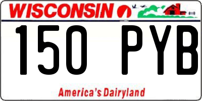 WI license plate 150PYB