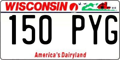 WI license plate 150PYG