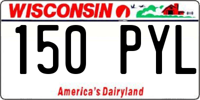 WI license plate 150PYL