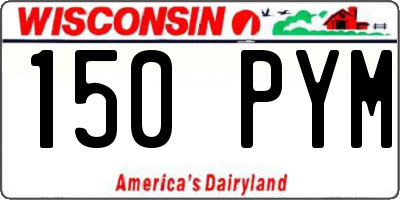 WI license plate 150PYM