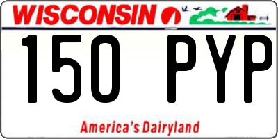 WI license plate 150PYP