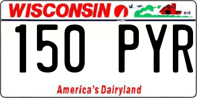 WI license plate 150PYR