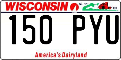 WI license plate 150PYU