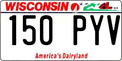 WI license plate 150PYV
