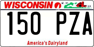 WI license plate 150PZA