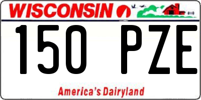 WI license plate 150PZE