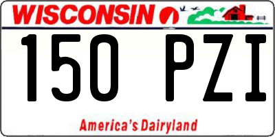 WI license plate 150PZI
