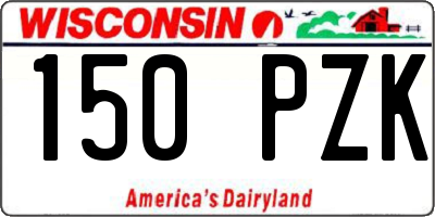 WI license plate 150PZK