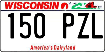 WI license plate 150PZL
