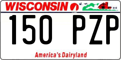 WI license plate 150PZP