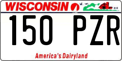 WI license plate 150PZR