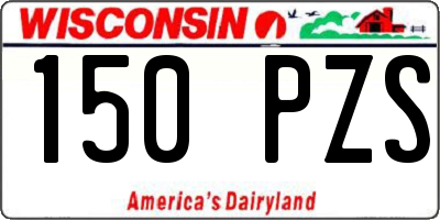 WI license plate 150PZS