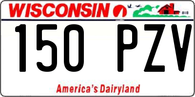 WI license plate 150PZV
