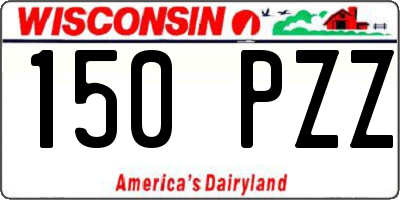 WI license plate 150PZZ