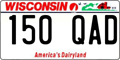 WI license plate 150QAD