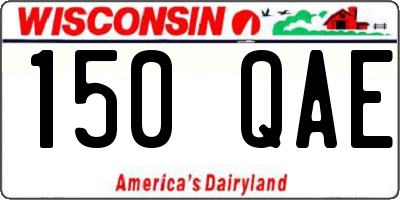 WI license plate 150QAE