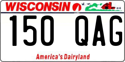 WI license plate 150QAG