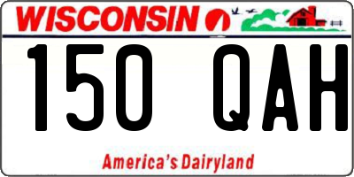 WI license plate 150QAH