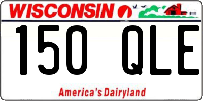 WI license plate 150QLE