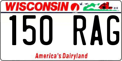 WI license plate 150RAG