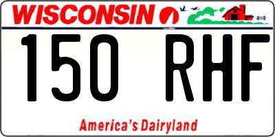 WI license plate 150RHF