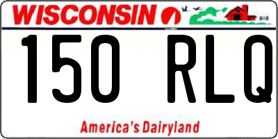 WI license plate 150RLQ