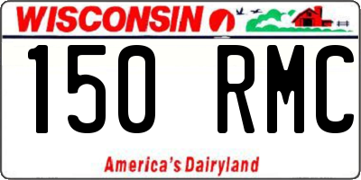 WI license plate 150RMC