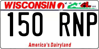WI license plate 150RNP