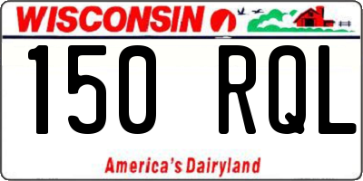 WI license plate 150RQL