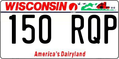 WI license plate 150RQP