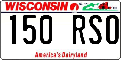 WI license plate 150RSO