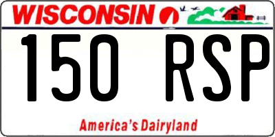 WI license plate 150RSP