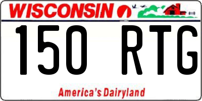 WI license plate 150RTG