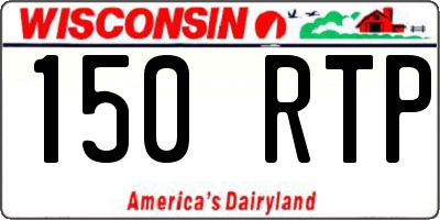 WI license plate 150RTP