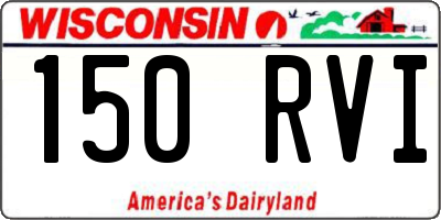 WI license plate 150RVI