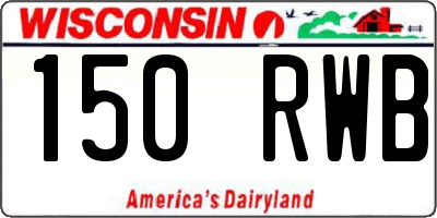 WI license plate 150RWB