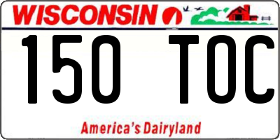 WI license plate 150TOC