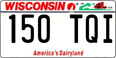 WI license plate 150TQI