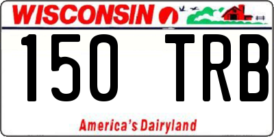 WI license plate 150TRB