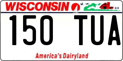 WI license plate 150TUA