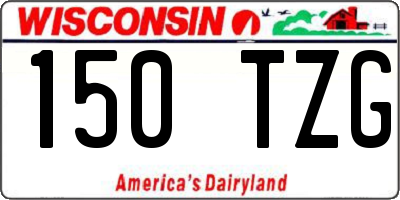 WI license plate 150TZG