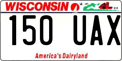 WI license plate 150UAX