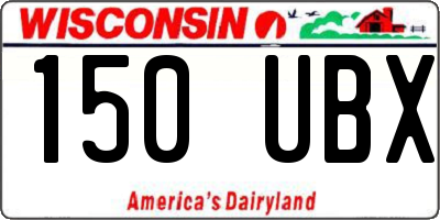 WI license plate 150UBX