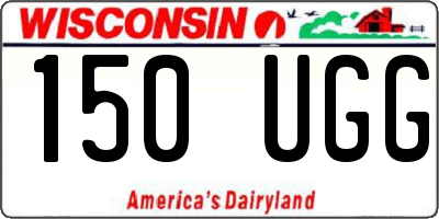 WI license plate 150UGG