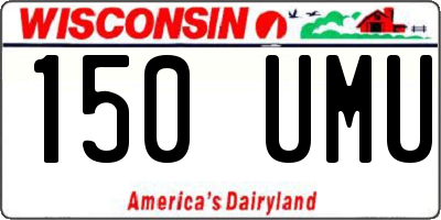 WI license plate 150UMU