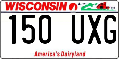 WI license plate 150UXG
