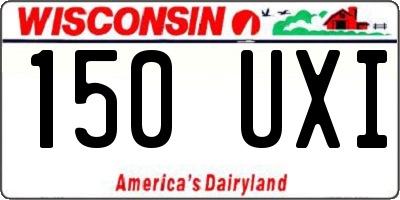 WI license plate 150UXI